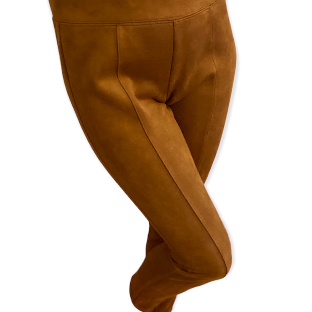 Faux Suede Camel Pants